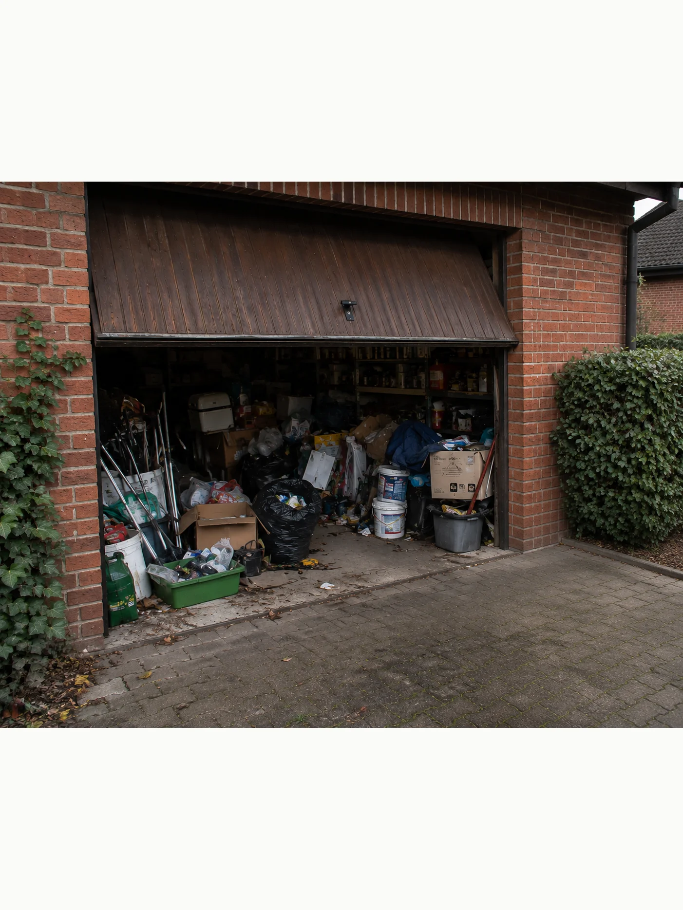 Garage entrümpeln im Taunus – vorher